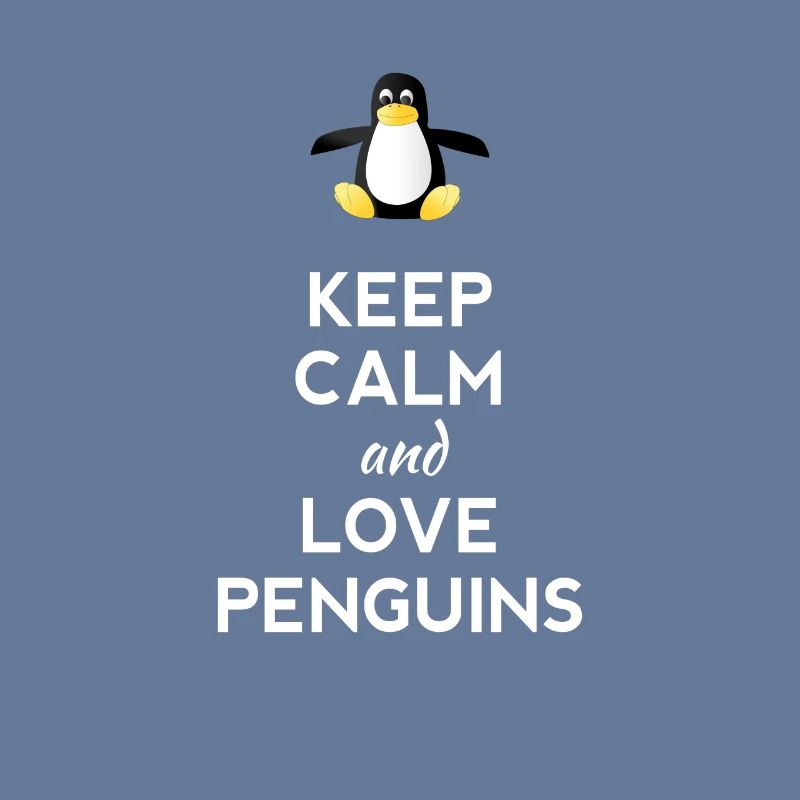 keep calm love pingouin Linux nerd ordinateur cpu lo