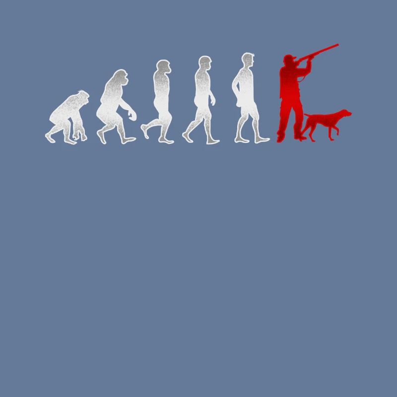 Evolution Jagen Jäger Jagd Jagdhund Geschenk