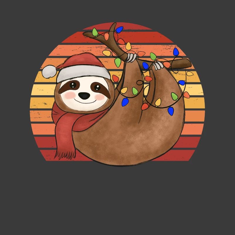 Sloth String Lights Noël Pyjamas Noël