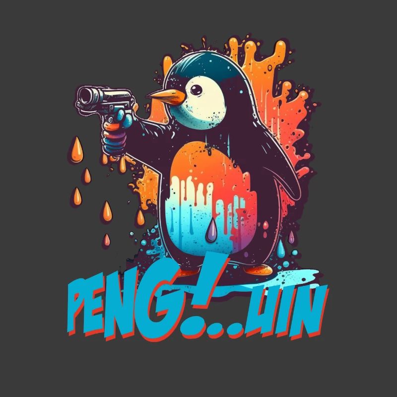 Pen..guin Pinguin mit Pistole
