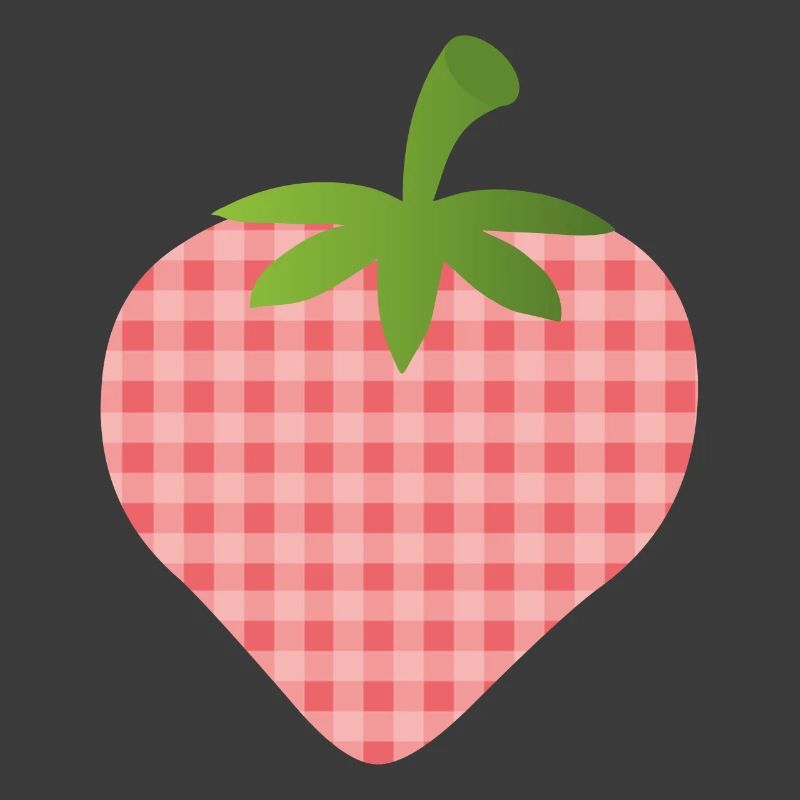 Strawberry with check pattern - personalizable