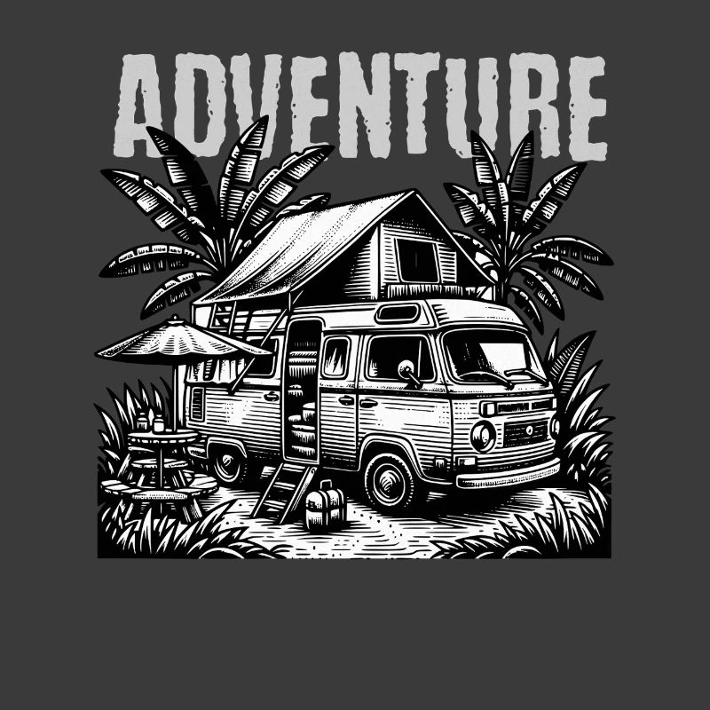Fourgon d’aventure dans le style jungle