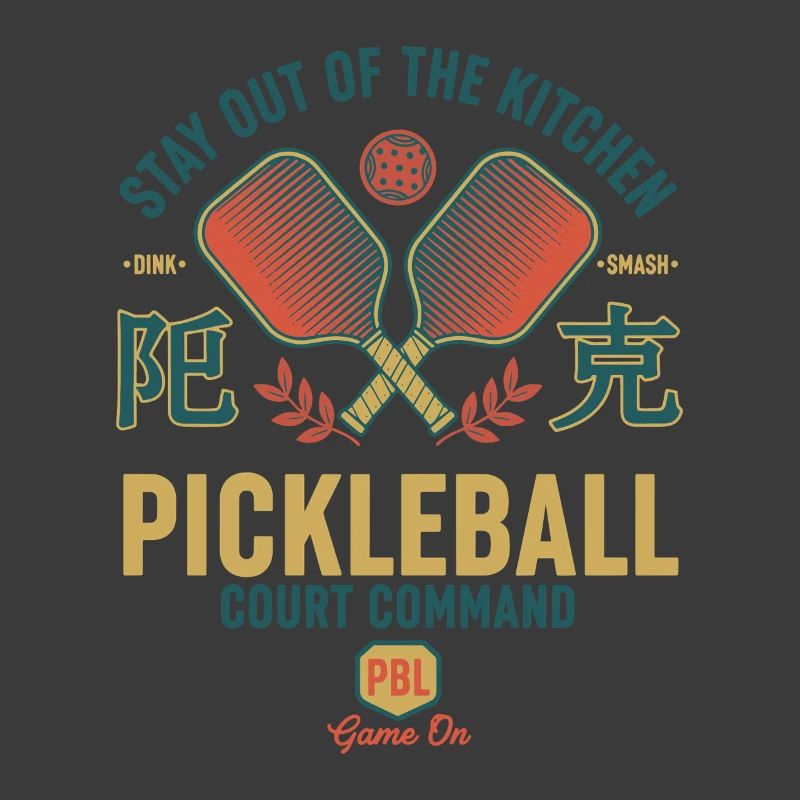Pickleball Funny Player Kitchen Court Command