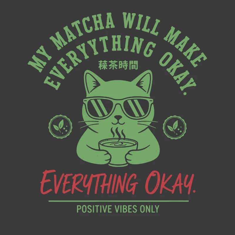 My Matcha Will Make Everything Okay Positive Vibes