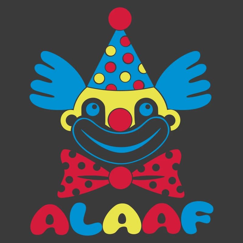 Fasching Karneval Clown ALAAF 1, 2 oder 3 Farben