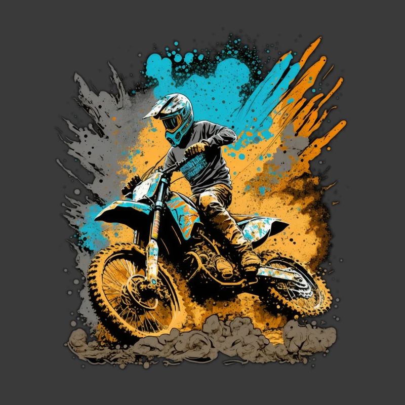 Motocross Action Schlamm Spritzer