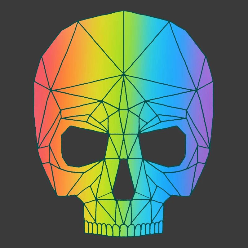 Schädel in Farbe