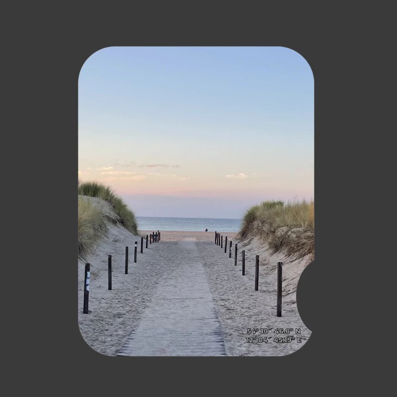 Dune path by the sea sunset