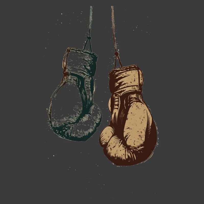 Gants de boxe suspendus à la conception des cordons