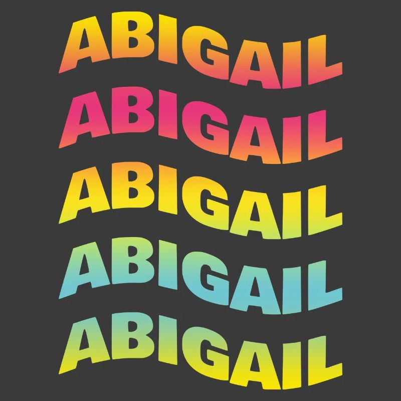 Abigail t-shirt text wave effect wave effect