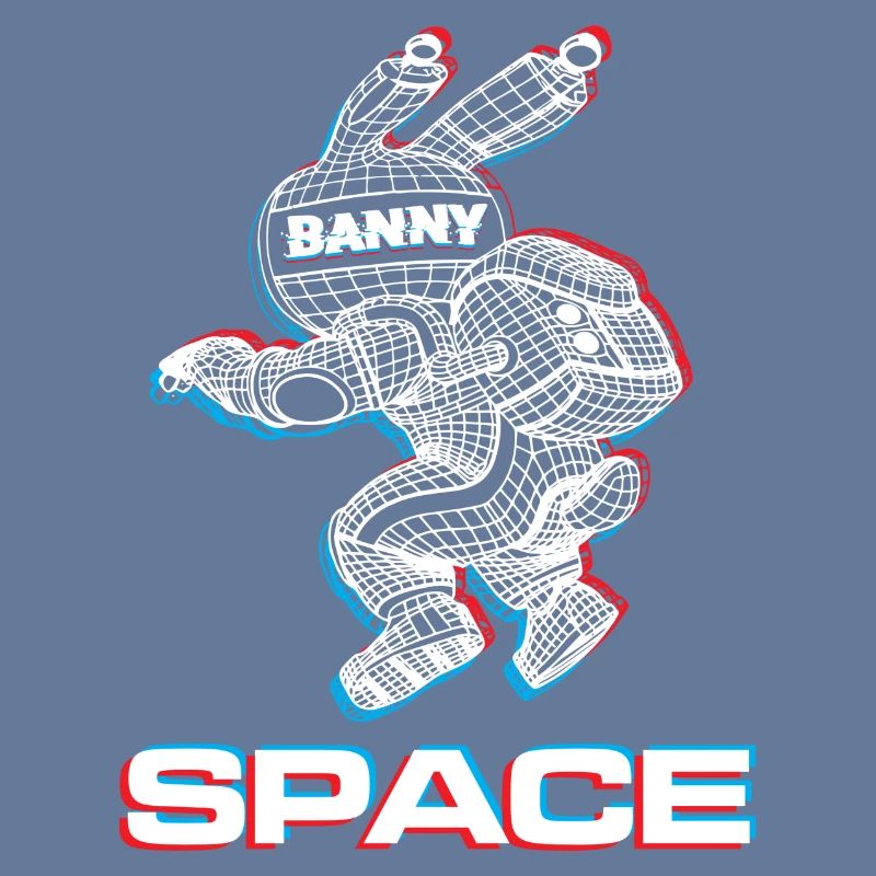 Lapin abstrait de l’espace avec effet 3D