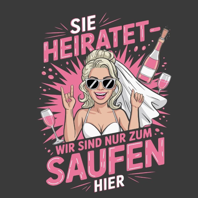 Funny German Hen Party Sie Heiratet Design