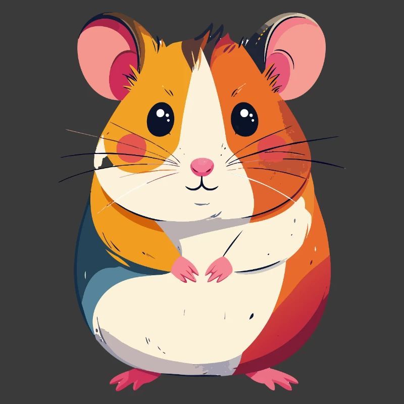 Petit motif coloré de patchwork de hamster mignon