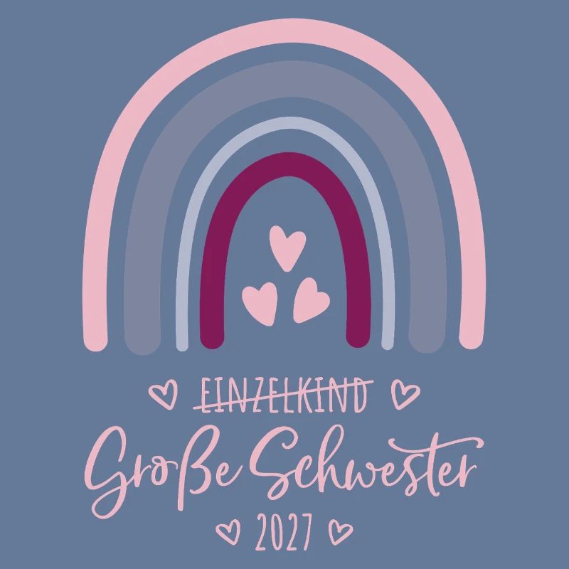 Große Schwester 2027 Boho Regenbogen