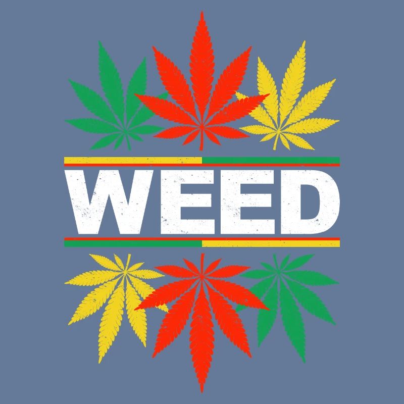 Vibrant Cannabis Leaf Pattern Design