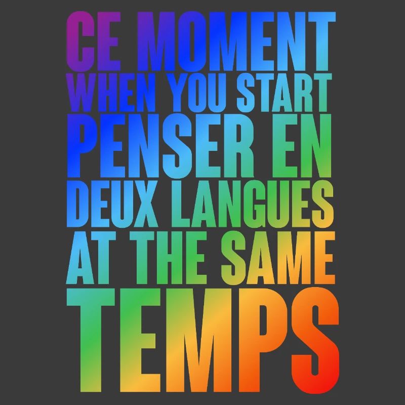 Motif de pensée multilingue en dégradé de couleurs