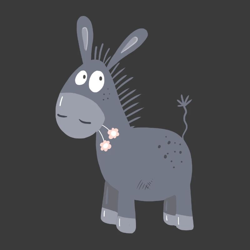 Kleiner Esel Mit Blümchen I Muli Maultier Comic