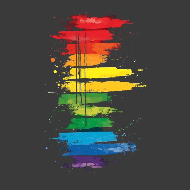 Subtil et cool Dripping Pride drapeau arc en ciel Design