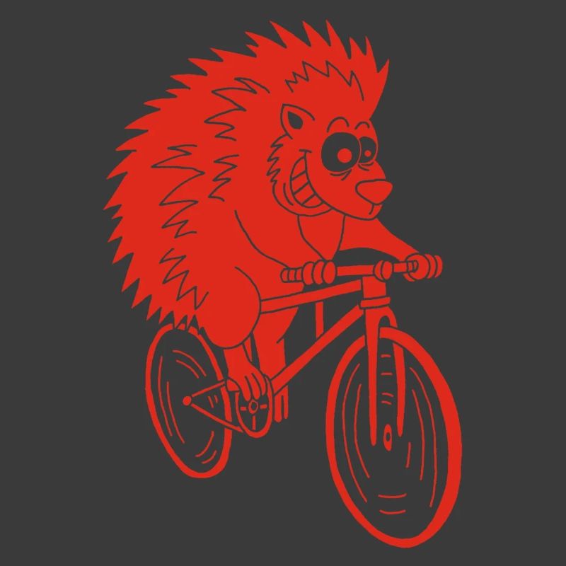 hérisson rouge à vélo
