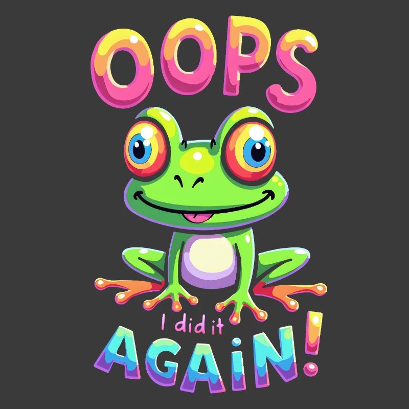 Colorful Frog with Optimistic Message