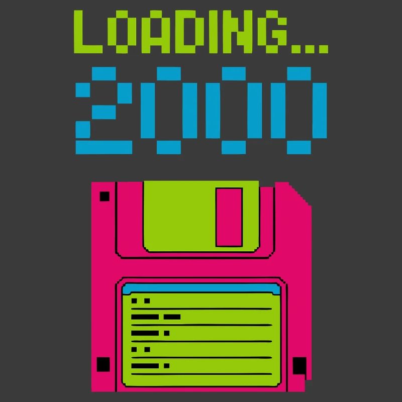 Loading 2000 Disketten-Design Retro Pixel Design