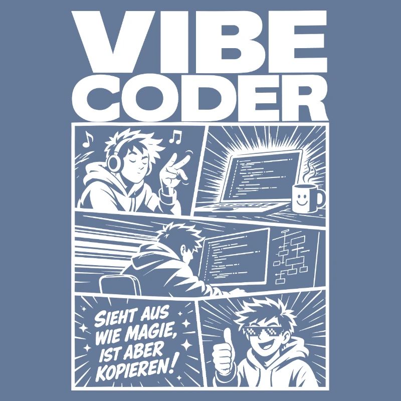 Vibe Coder Magie durch Kopieren Comic