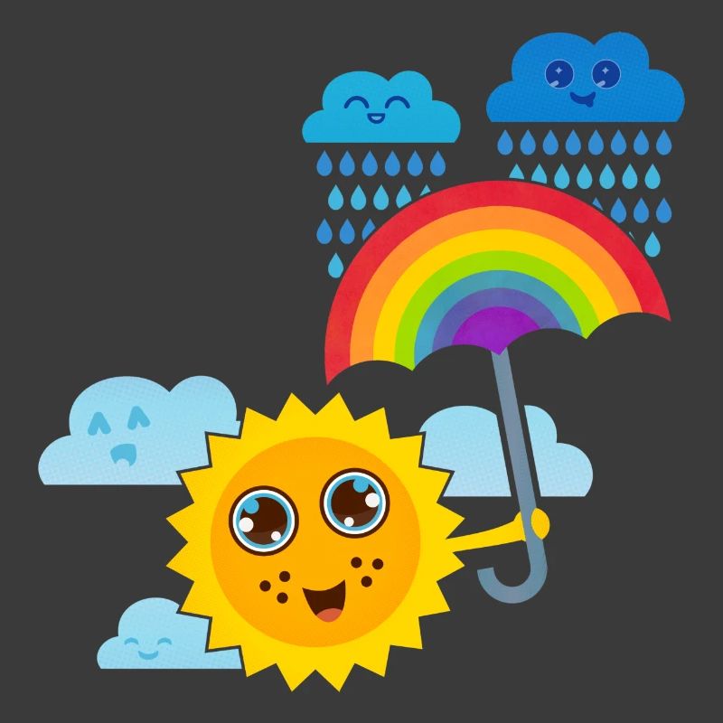 Sonne & Regenbogen-Schirm