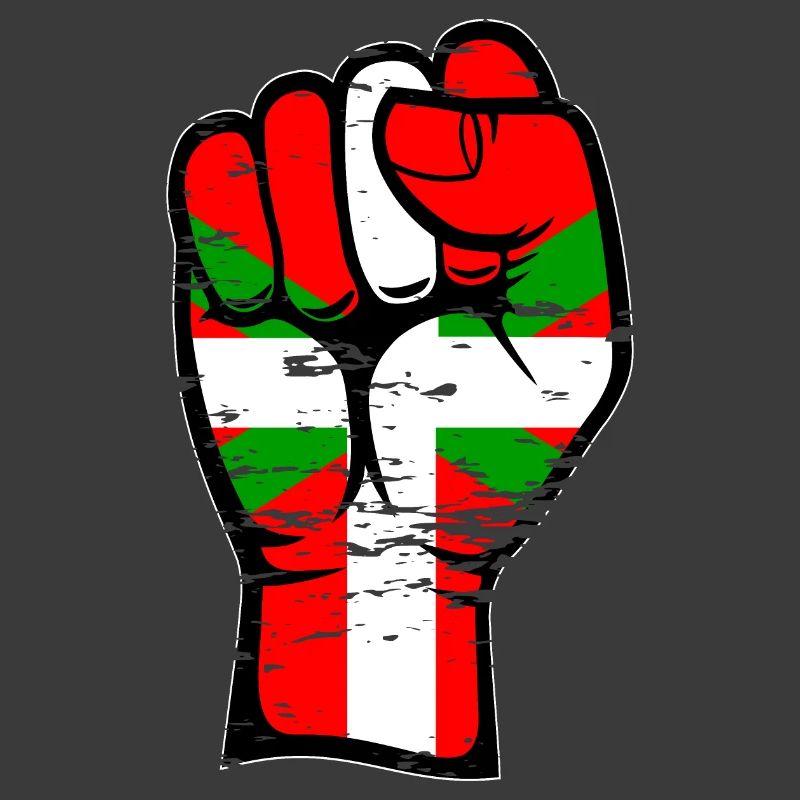 Poing de drapeau basque utilisé
