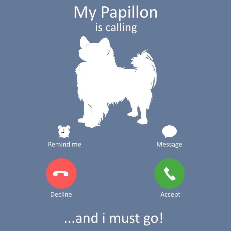 Papillon Dog Calling Smartphone Interface
