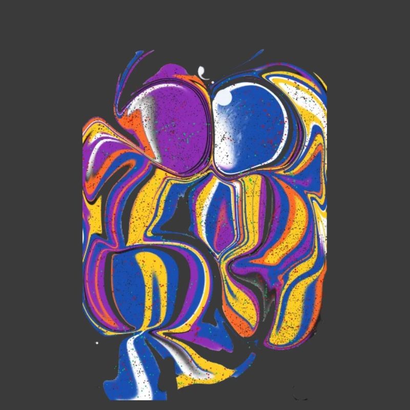 Crabe de couleur abstrait