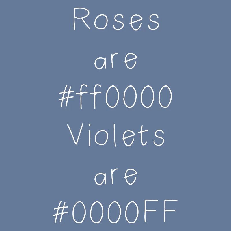 Hex-Farbcode Witz für Entwickler, Coder und Web...