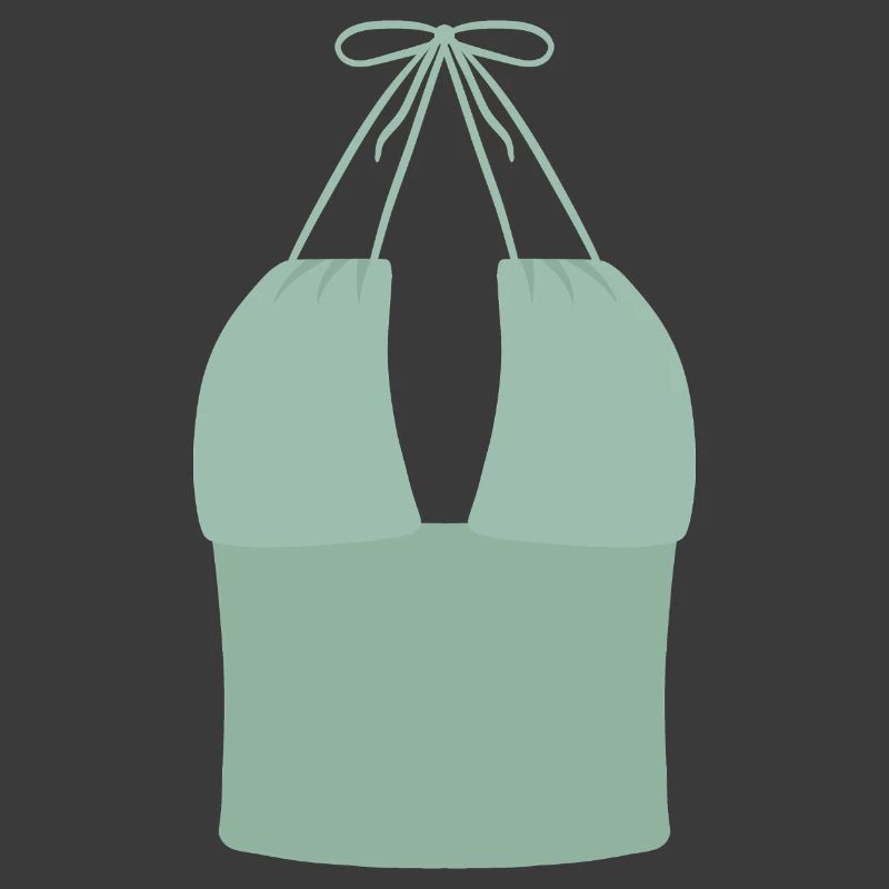 Mint Halter Bikini-Oberteil