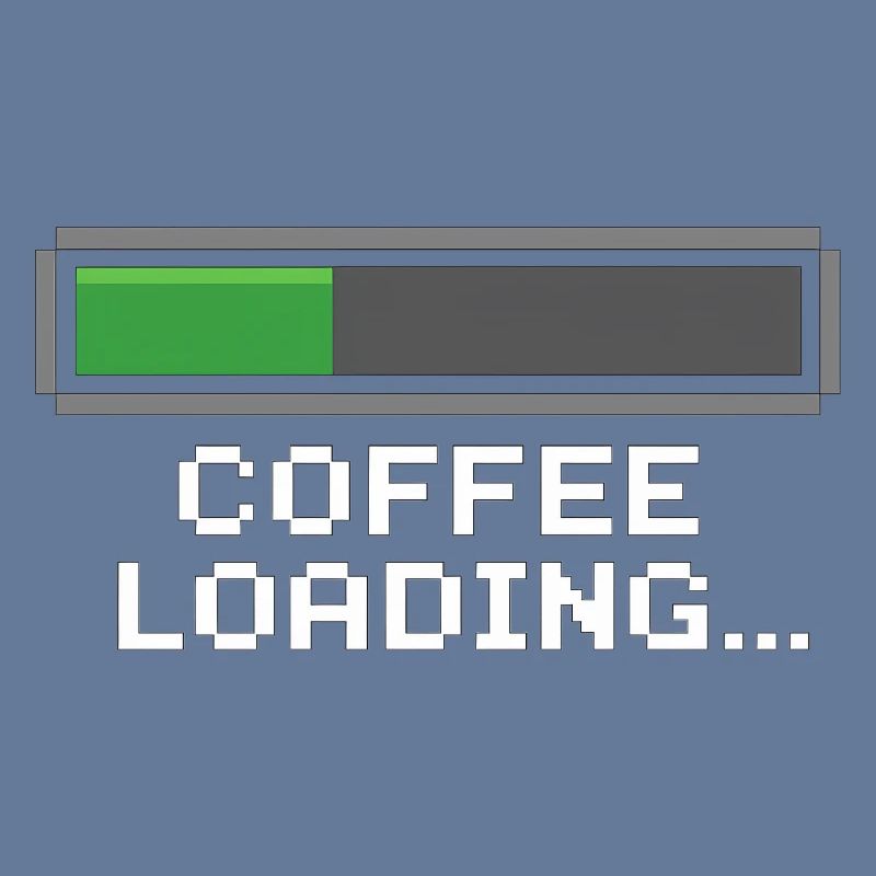 Coffee Loading Bar Pixel