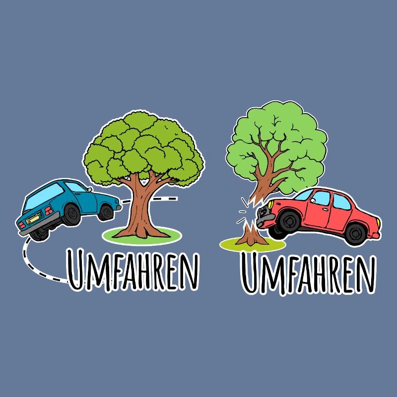 Mit dem Auto den Baum umfahren oder umfahren?