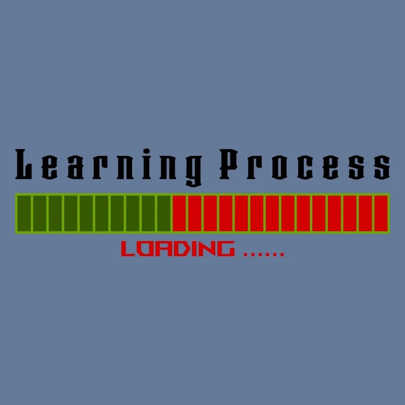 Learning Process Loading white shirt