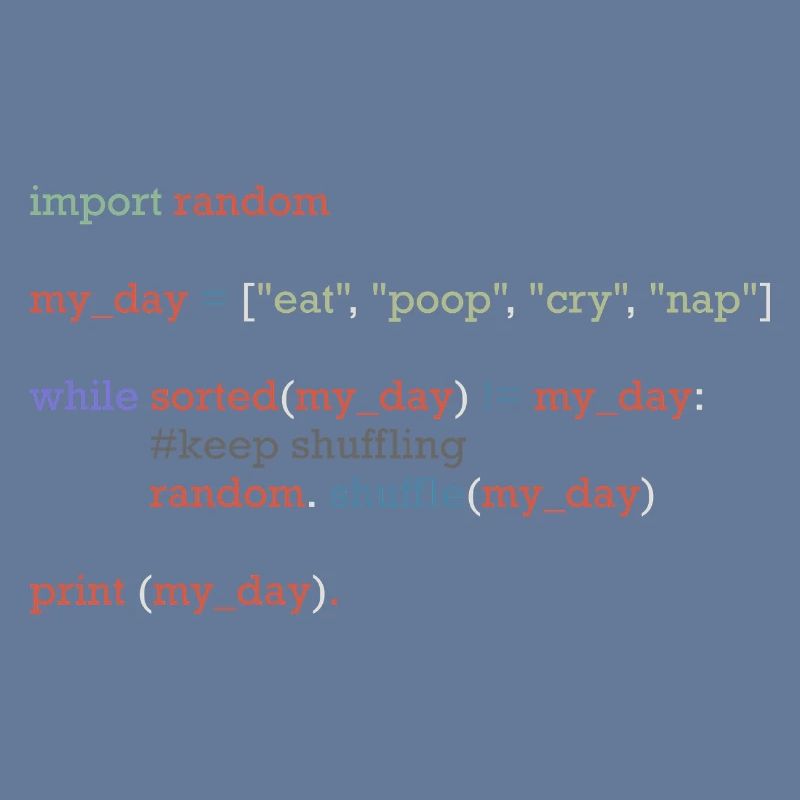 Funny python code about everyday life, baby