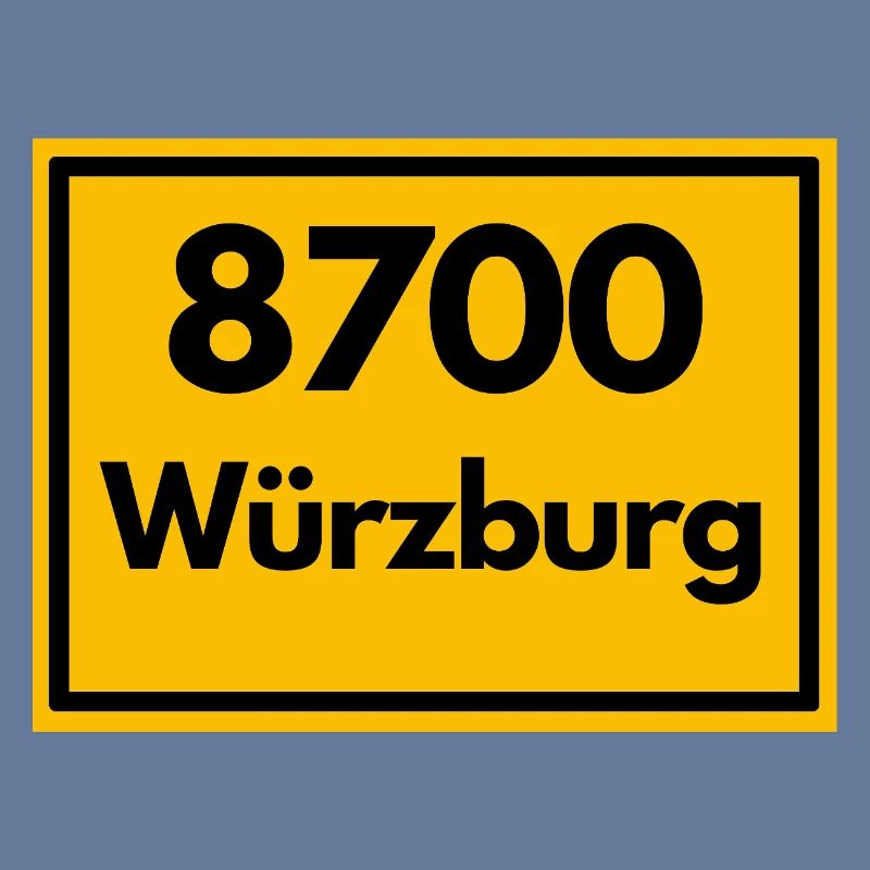 OLD POSTCODE POSTCODE RETRO 8700 WÜRZBURG FRANKEN