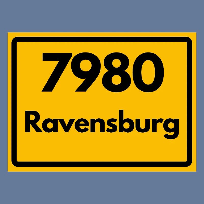 OLD POSTCODE ZIP CODE RETRO 7980 RAVENSBURG HEIMAT