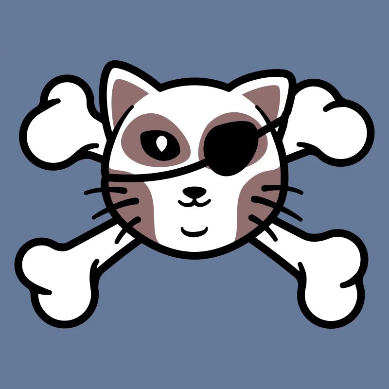 Patch de Crâne de chaton pirate