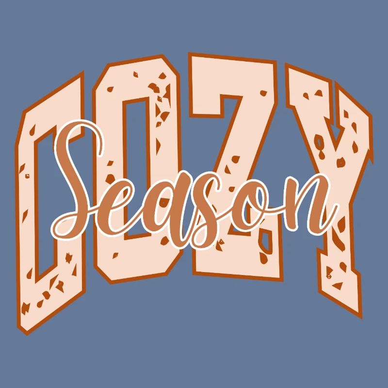 Cozy season exploded pattern and bold typography