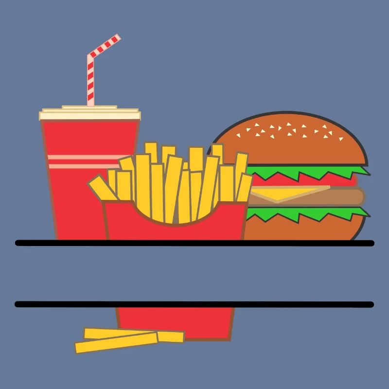 Pommesbuden-Logo oder Restaurant-Emblem