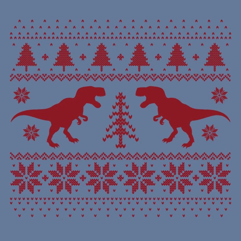 Dinosaurier-Weihnachtspullover