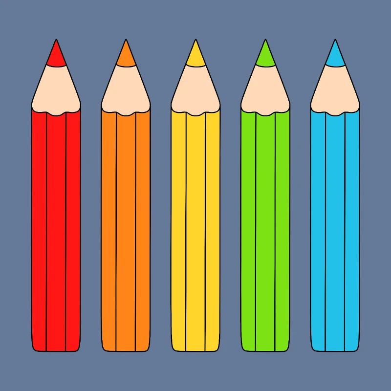 Lebendiges Farbstift-Array-Design