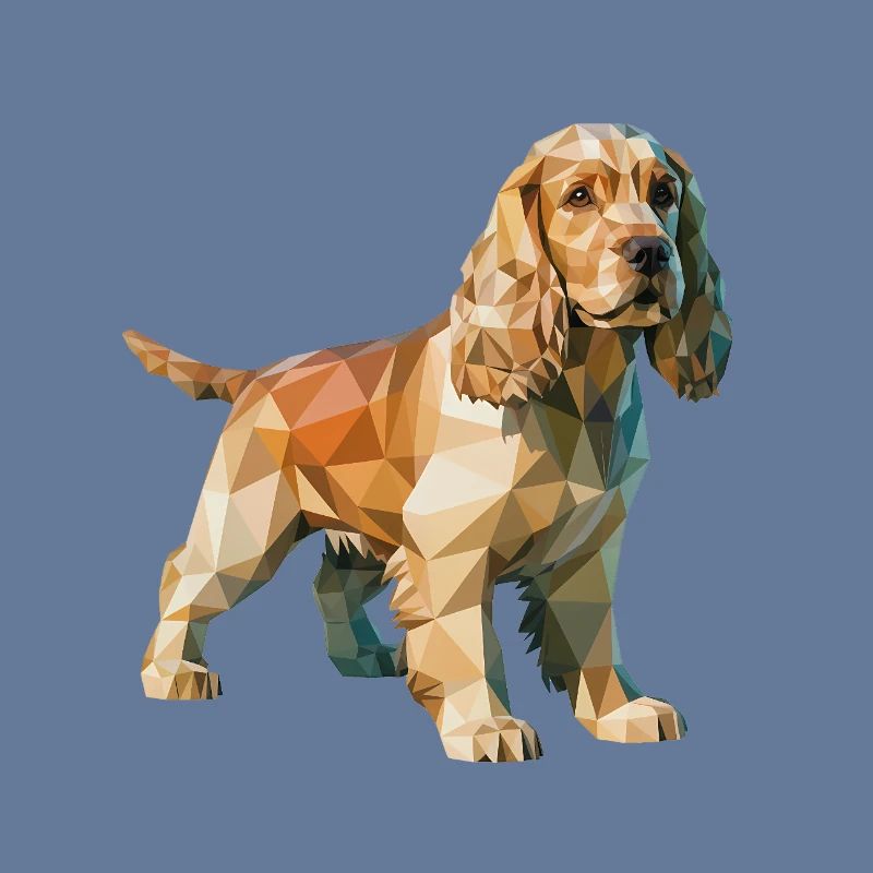 Cocker Spaniel - Cool Low Poly Logo