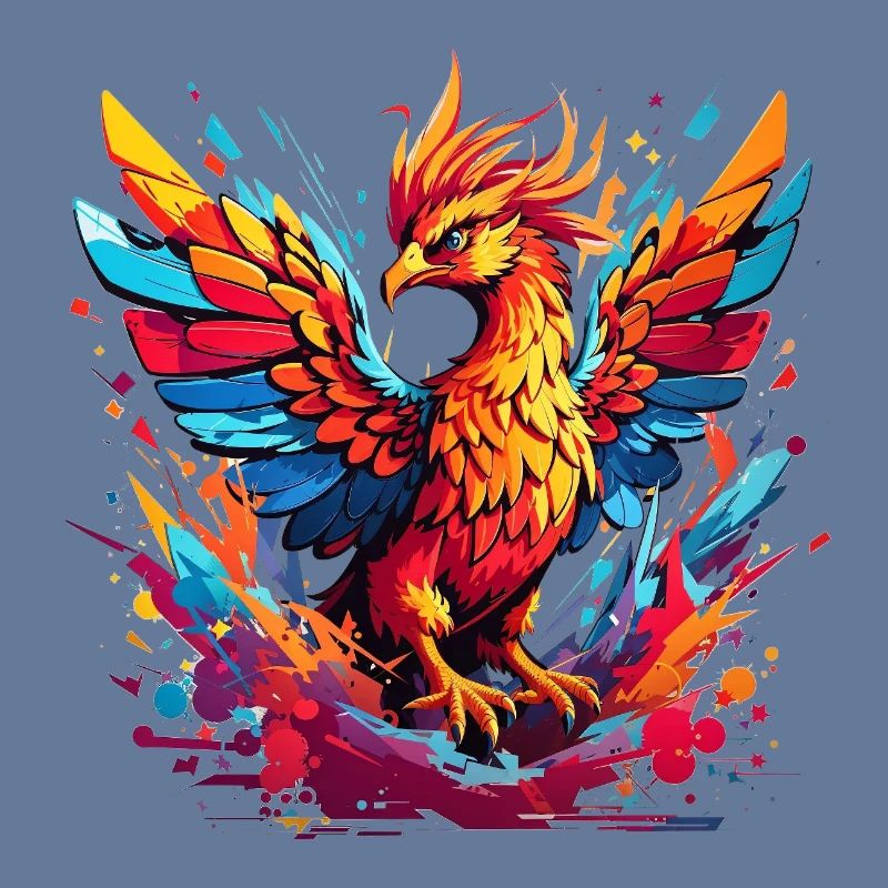 Explosion de couleur de Phénix de Feu