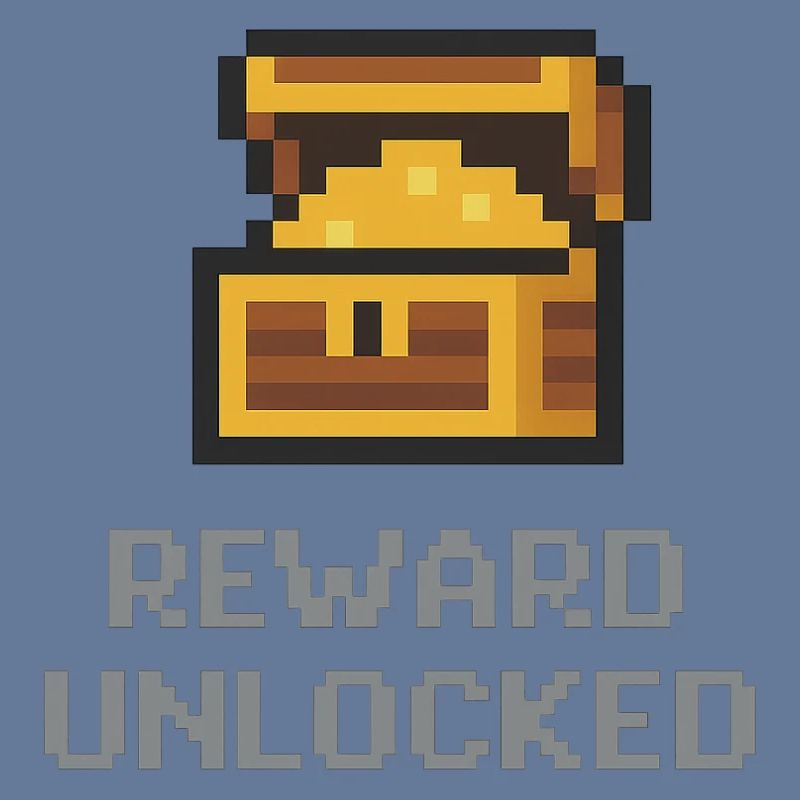 Récompense du coffre de pixels débloquée