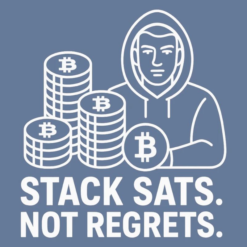Conception de sweat à capuche Bitcoin – Stack Sats. Pas de regrets.