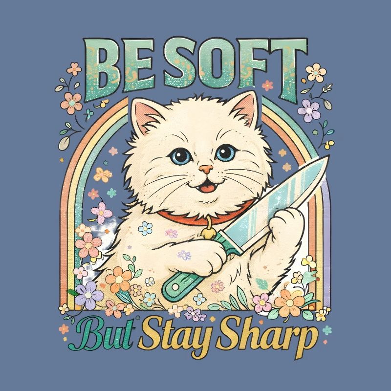 Be Soft Stay Sharp Katze Katzenmama sarkastisch