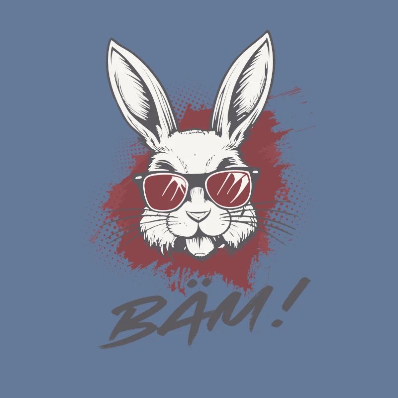 Cool Bunny BÄM Statement Statement Drôle
