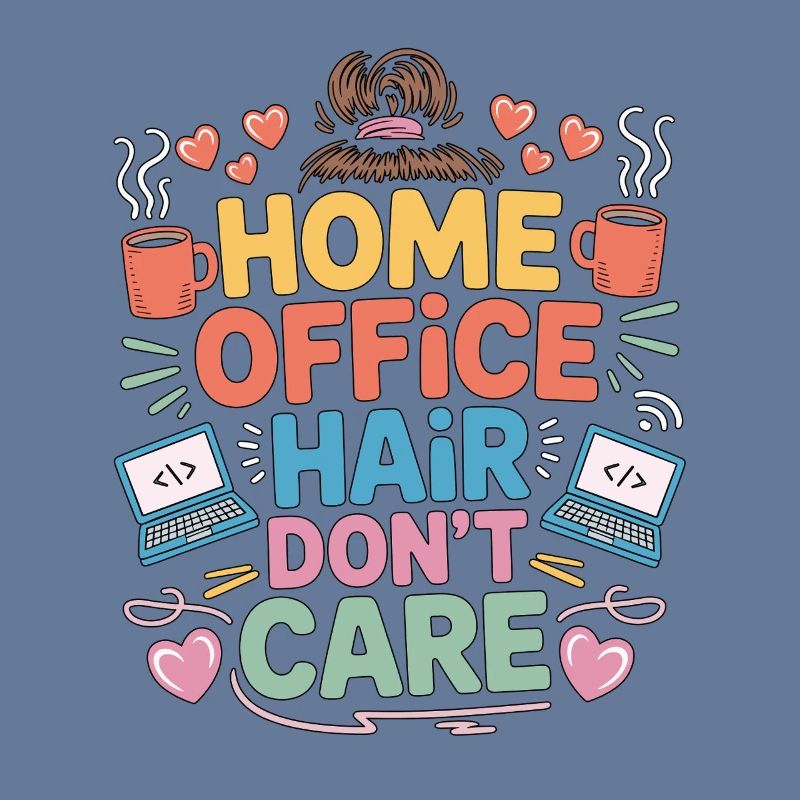 Remote Developer Home Office Hair Web Developer